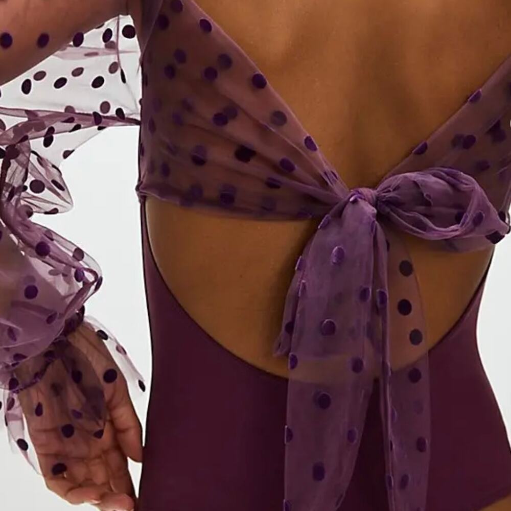NWOT Free People Intimately Molly at Midnight Bodysuit - Precious Wine - S - Picture 3 of 8